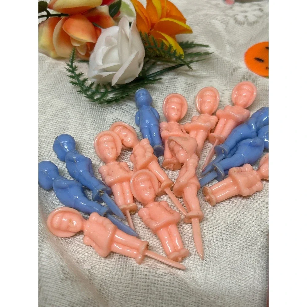 Vintage Cake Toppers and Candles Lot‎ 40+ Ballerina Fishing Birthday Party Decor